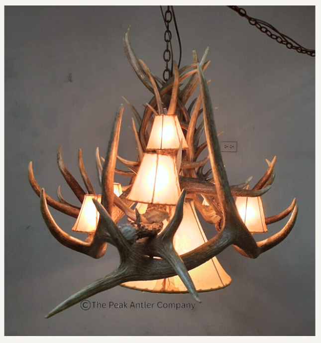 The Bear Valley Elk & Deer Antler Chandelier