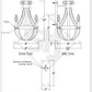 St. James Tear Drop Copper Chandelier