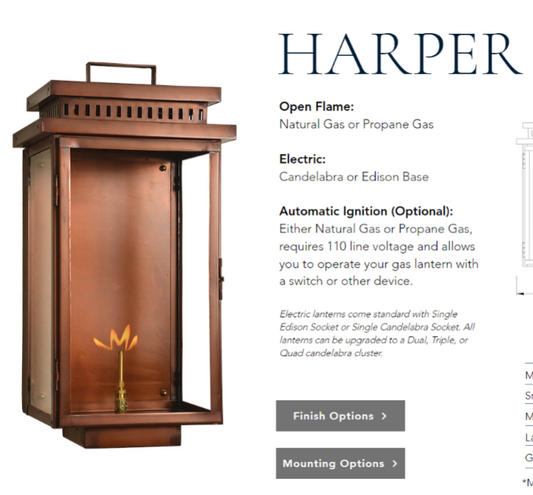 St. James Harper Copper Lantern