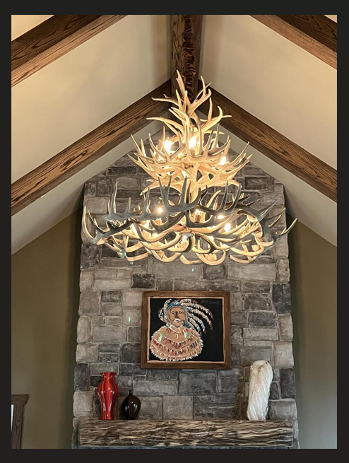 Sequoia Deer Antler Chandelier