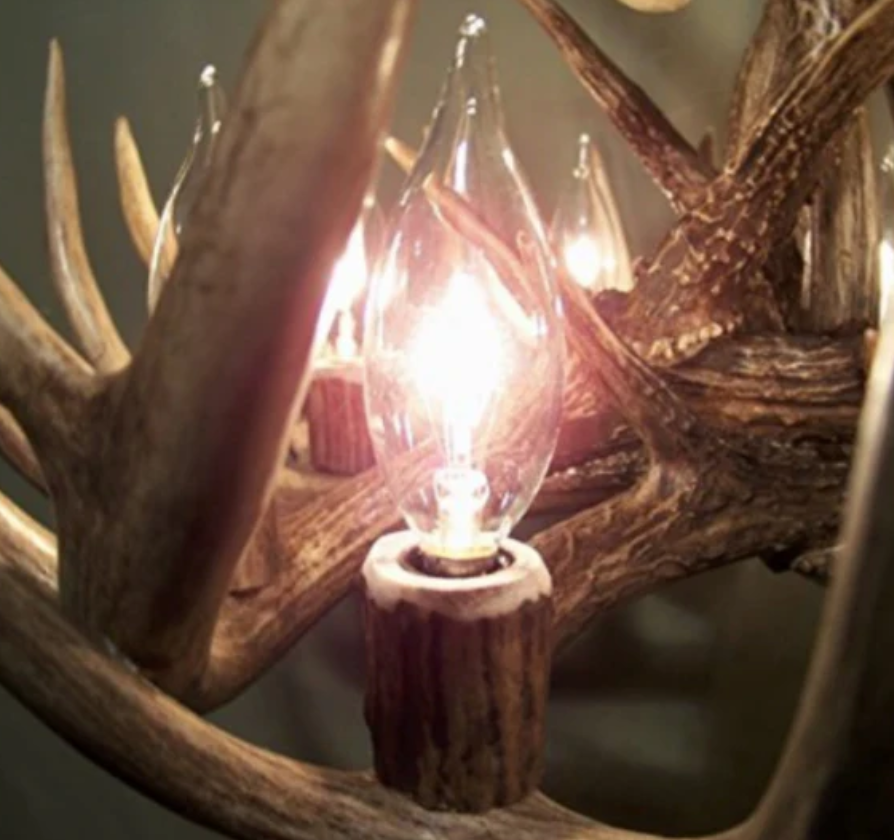 Yellowstone Real Elk Antler Wall Sconce