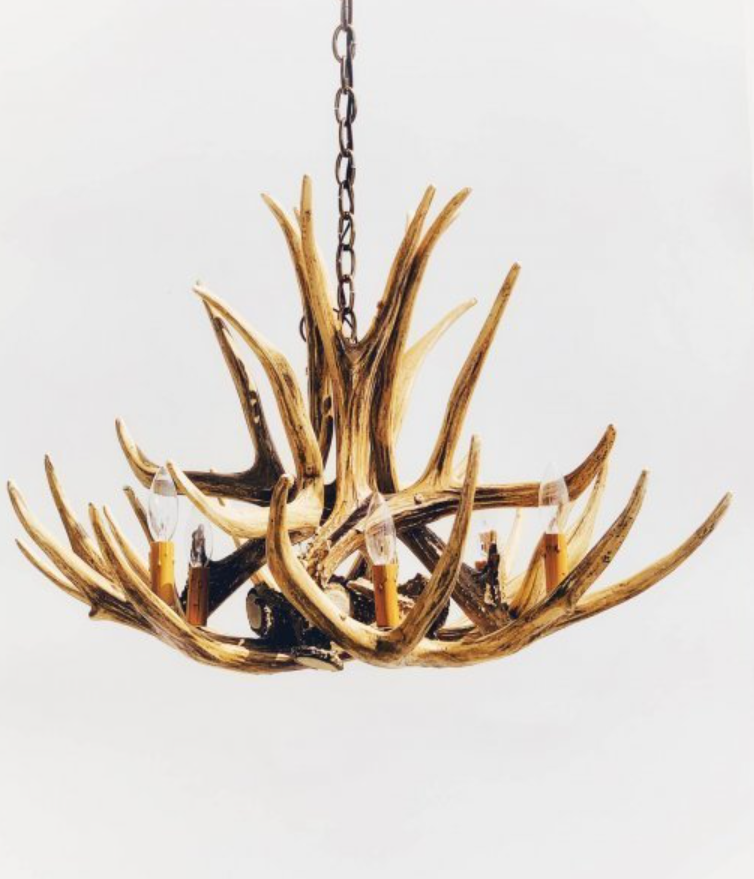 Boise Faux Deer Antler Chandelier, 36"W x 21"T