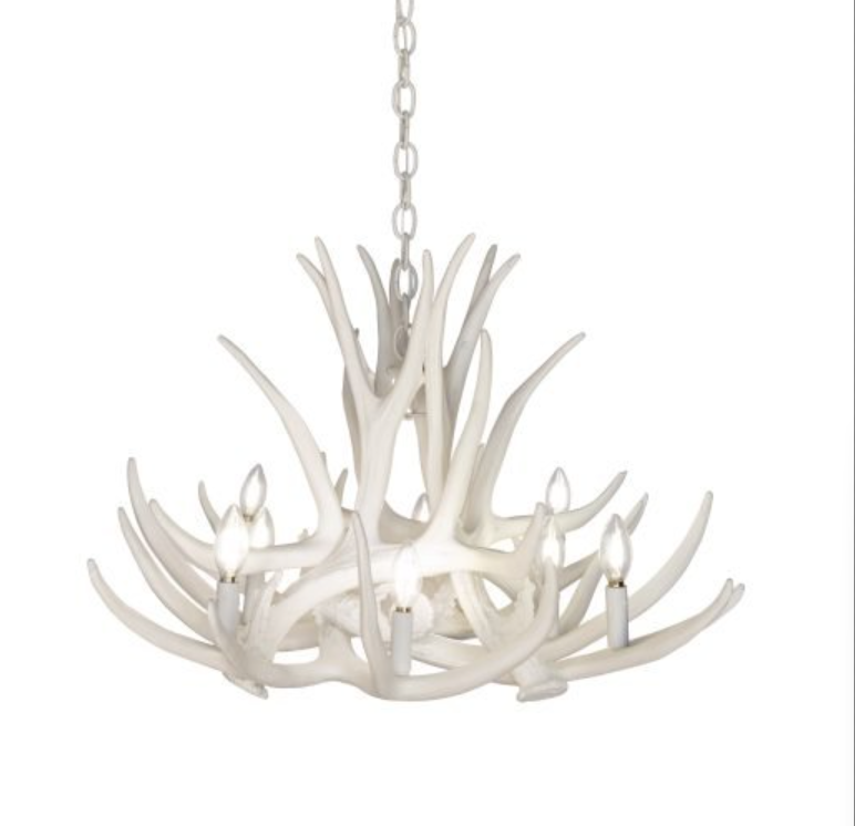 Boise Faux Deer Antler Chandelier, 36"W x 21"T