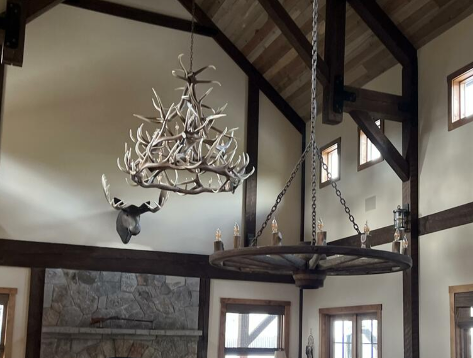 McCall Faux Elk Antler Chandelier, 60"W x 56"T