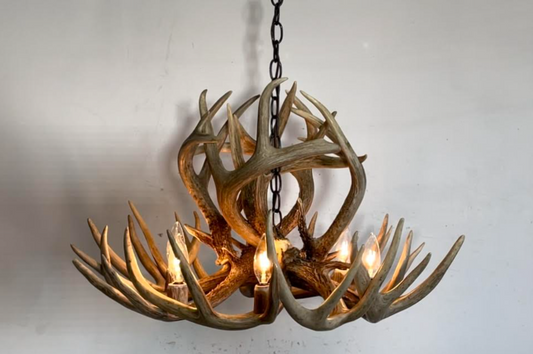 Delta Deer Antler Chandelier 5 Lights
