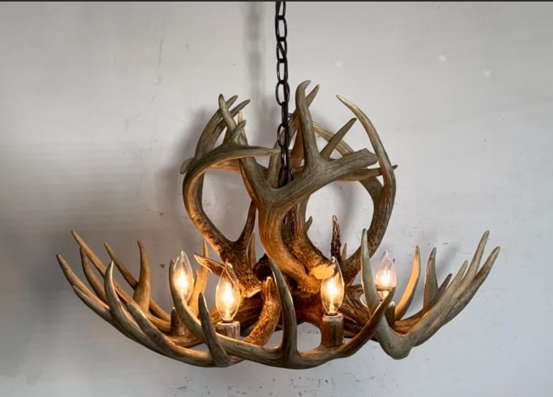 Delta Deer Antler Chandelier 5 Lights