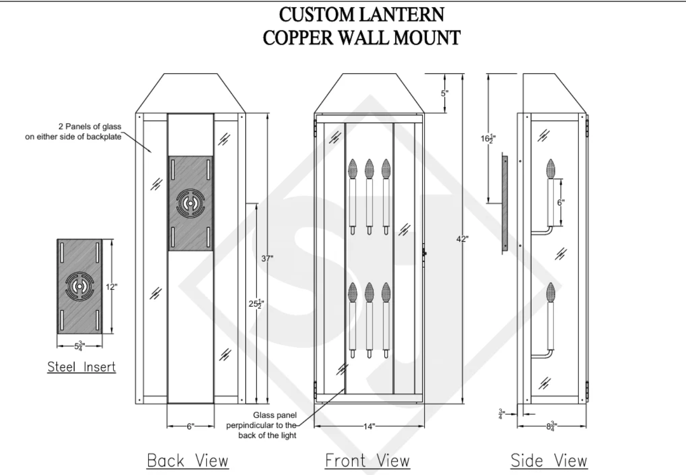 Lantern Lighting Options (Lanterns Shown Are Not Included)