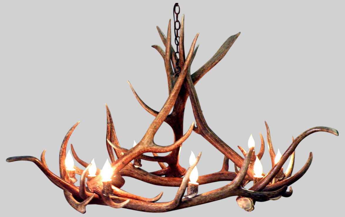 Mt Eolus Elk Antler Chandelier