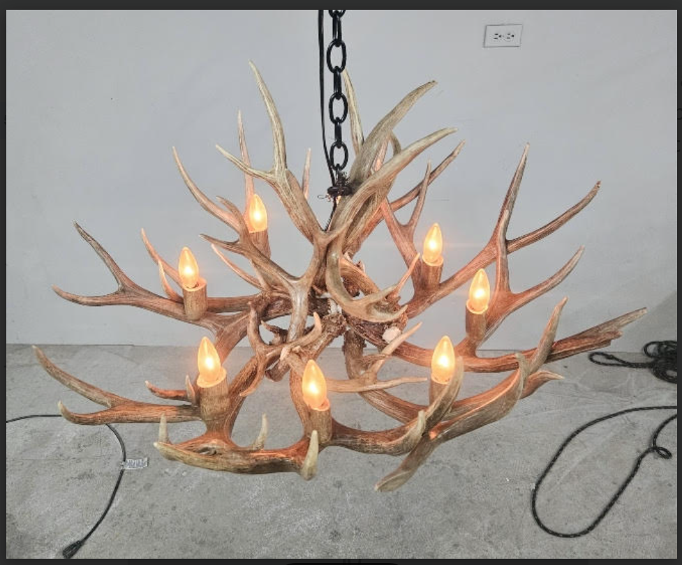 Yosemite Deer Antler Chandelier, 8-16 Lights