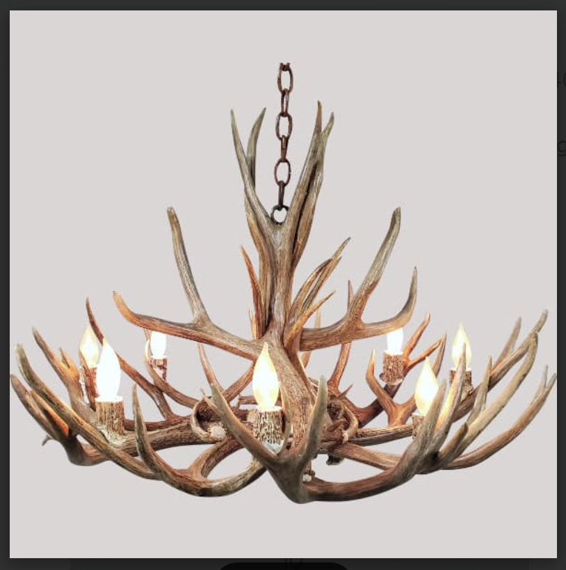 Yosemite Deer Antler Chandelier, 8-16 Lights