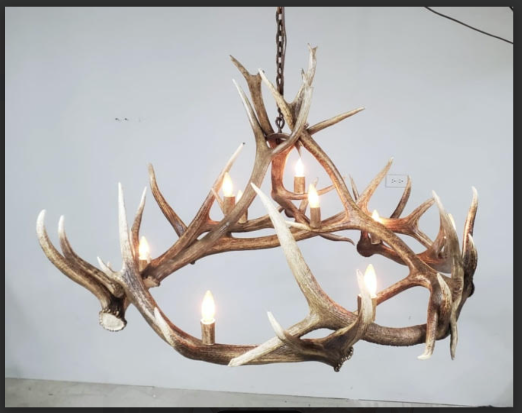 Mt Eolus Elk Antler Chandelier