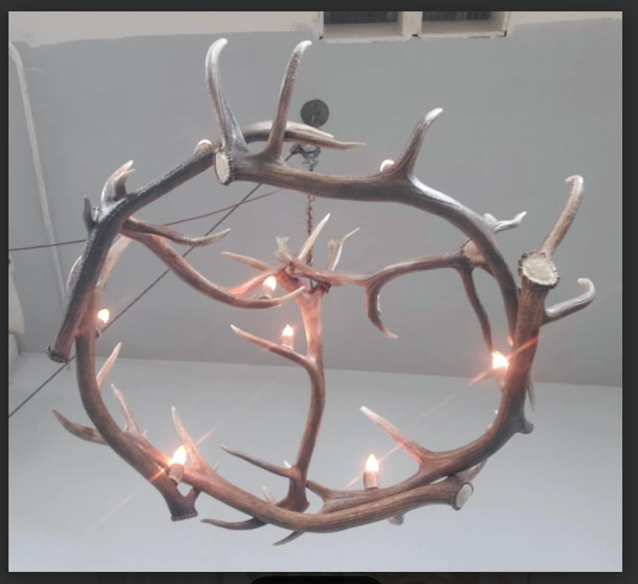 Mt Eolus Elk Antler Chandelier