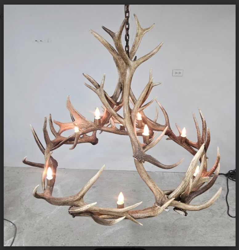 Mt Eolus Elk Antler Chandelier