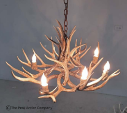 501-M Farmhouse Mule Deer Antler Chandelier