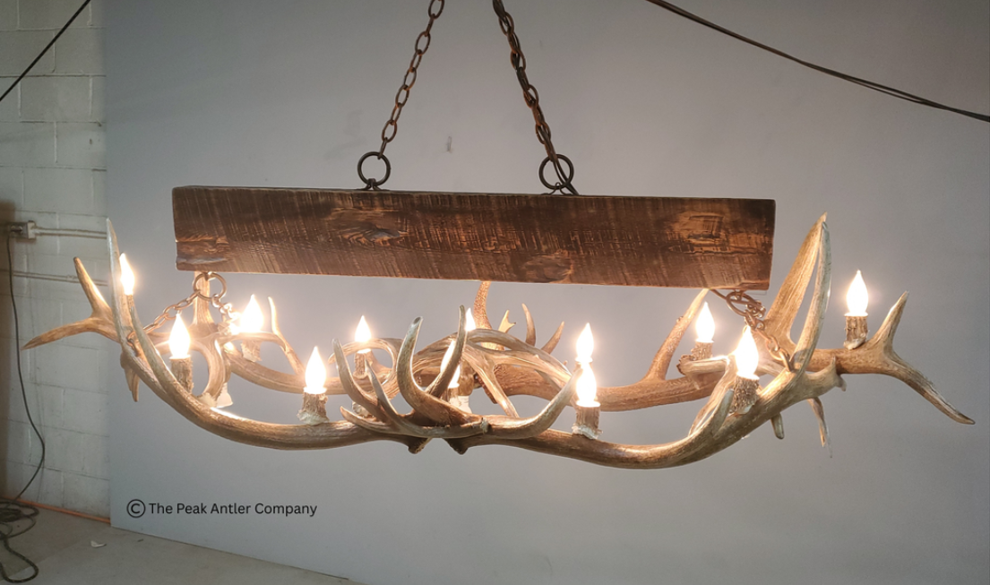 Large Elk Antler Chandelier