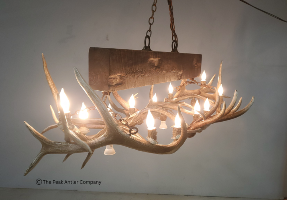 Large Elk Antler Chandelier