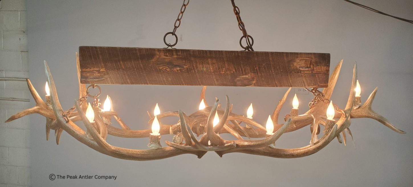 Large Elk Antler Chandelier