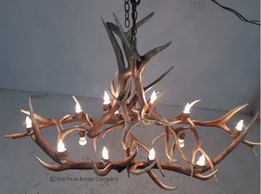 Large Elk Antler Chandelier