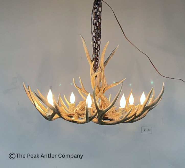 Med- Deer Antler Chandelier