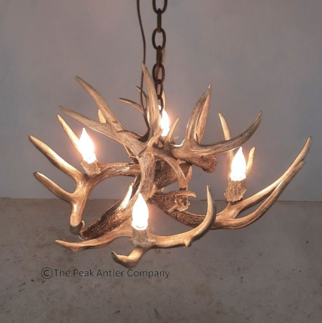 Small Deer Antler Chandelier