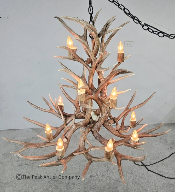Small deer antler chandelier