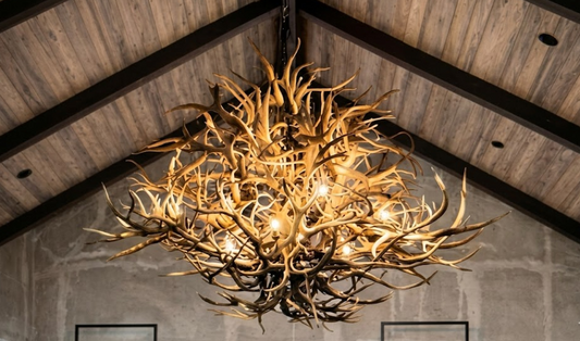Rockefeller Elk & Deer Antler Chandelier, 18 Lights