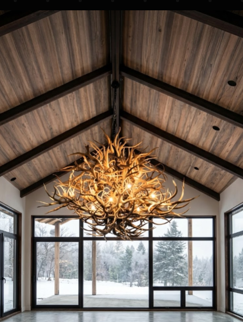 Rockefeller Elk & Deer Antler Chandelier, 18 Lights