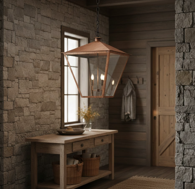 The Gallio Copper Lantern Kitchen Island Pendant Light Custom Design