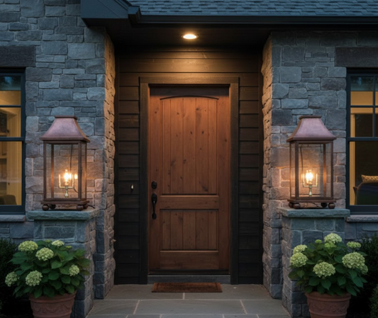 St. James  Monticello Copper Lantern Pendant Light Custom Design