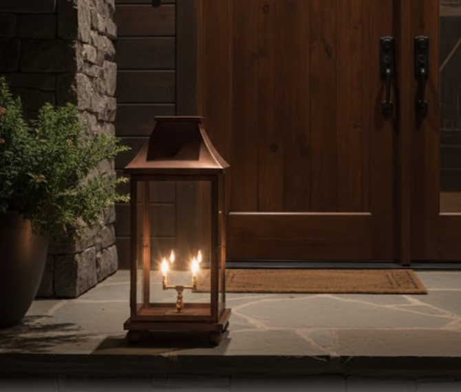 The Monticello Copper Lantern Kitchen Island Pendant Light Custom Design