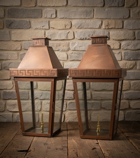 St. James Aztec Copper Lantern Pendant Light Custom Design