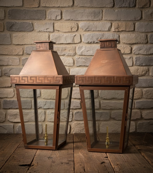 St. James Aztec Copper Lantern Pendant Light Custom Design