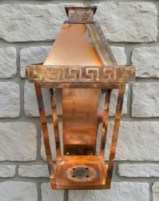 St. James Aztec Copper Lantern Pendant Light Custom Design