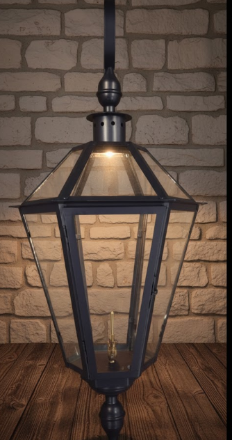 The Astoria Copper Lantern Pendant Light With Top Curl Custom Design