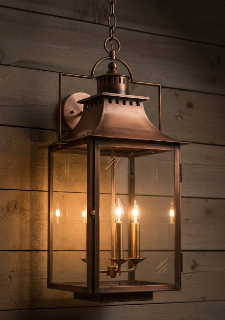 St. James Mozark Copper Lantern Pendant Light Custom Design