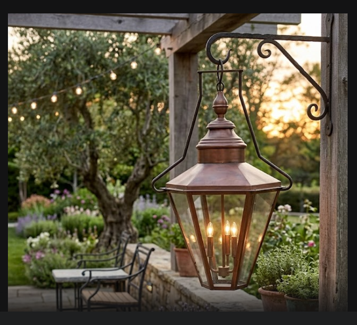The Malaya Copper Lantern Kitchen Island Pendant Light Custom Design