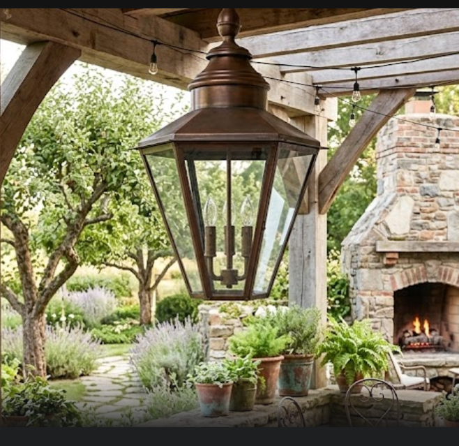 The Malaya Copper Lantern Kitchen Island Pendant Light Custom Design