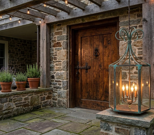 St. James Remington Copper Lantern Pendant Light Custom Design