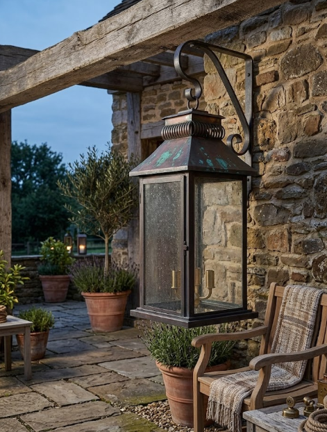 The Rizzini Copper Lantern Pendant Light Custom Design