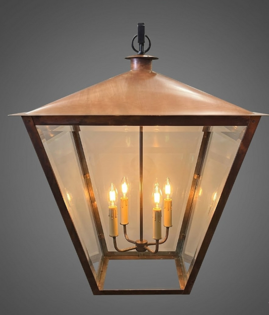 St. James Gallio Copper Lantern Pendant Light Custom Design