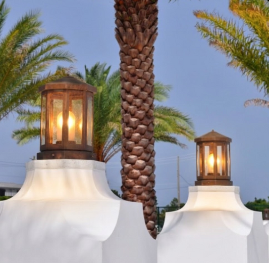 St. James Baja Bay Coastal Nautical Copper Lantern Custom Design