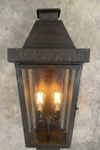St. James Aztec Copper Lantern Pendant Light Custom Design