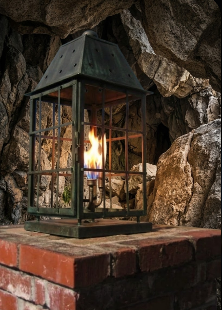 The Egg Harbor Lighthouse Coastal Nautical Lantern Custom Design