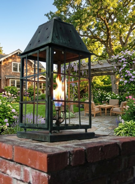 The Egg Harbor Lighthouse Coastal Nautical Lantern Custom Design