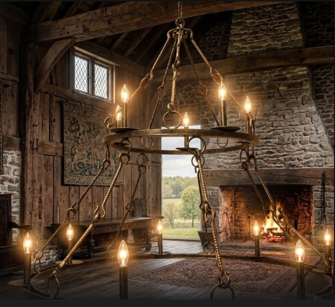 St. James King Arthur Steel Chandelier Pendant Light Custom Design