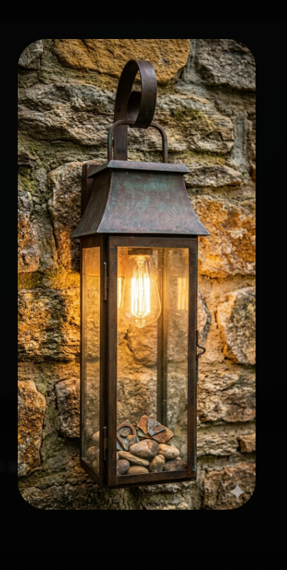 The AL BAR Copper Lantern Kitchen Island Pendant Light Custom Design