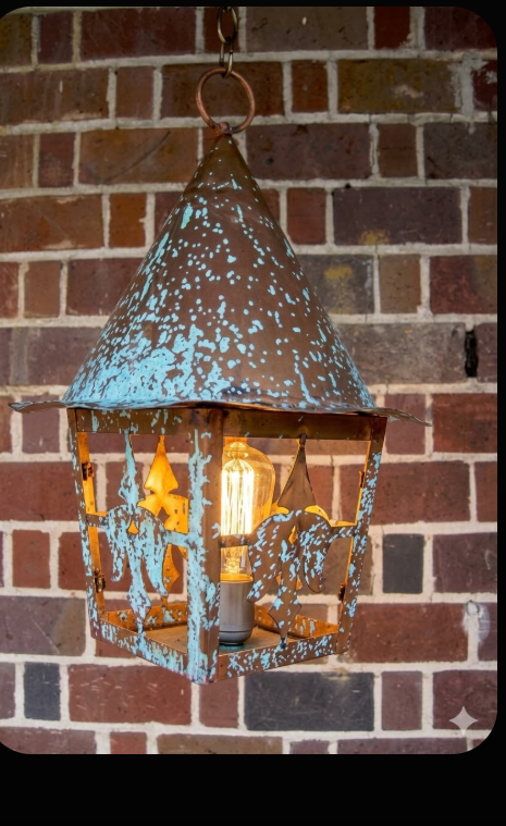 The Ginger Bread House Copper Lantern Pendant Light