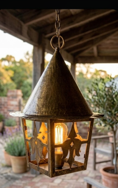 The Ginger Bread House Copper Lantern Pendant Light