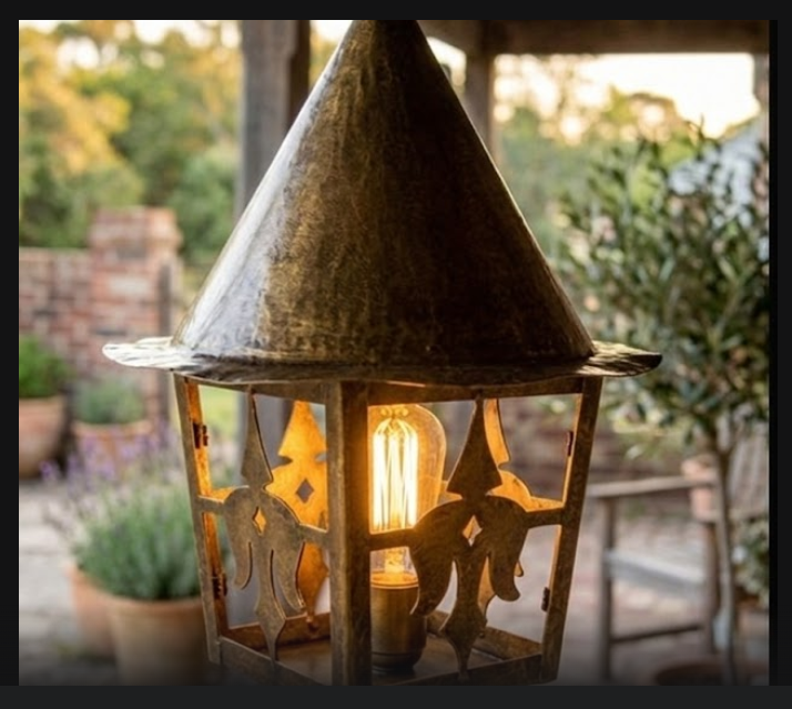 The Ginger Bread House Copper Lantern Pendant Light
