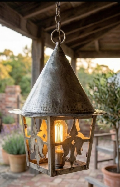 The Ginger Bread House Copper Lantern Pendant Light